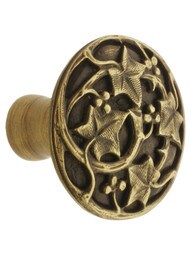 Ivy Leaf Cabinet Knob - 1 1/8" Diameter